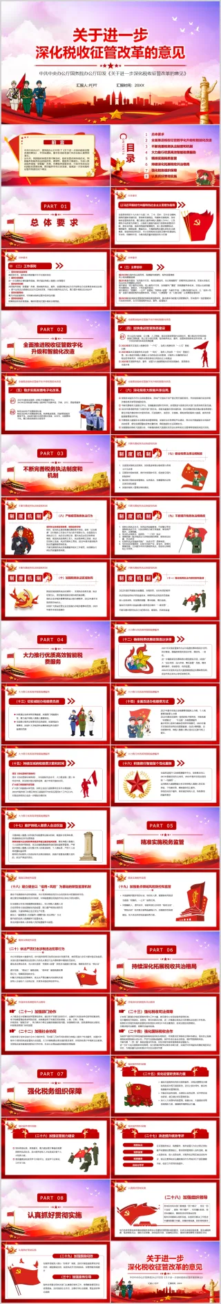 关于进一步深化税收征管改革的意见ppt学习（内含word讲稿）